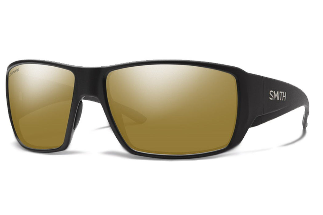 Smith Guides Choice Sunglasses Matte Black, Polarized Bronze Mirror Glass Lenses