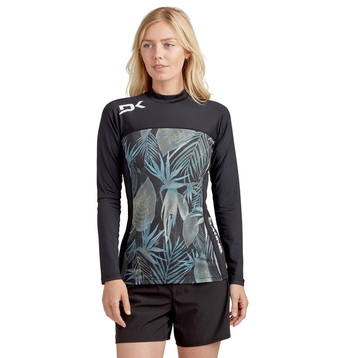 Dakine Womens HD Snug Fit Long Sleeve Rashguard Crew Surf Shirt Medium Nahele