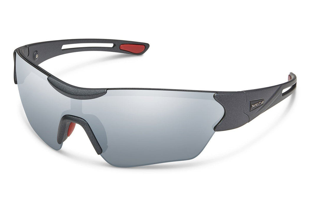 SunCloud Hotline Sunglasses Matte Graphite, Polarized Silver Mirror Lens New
