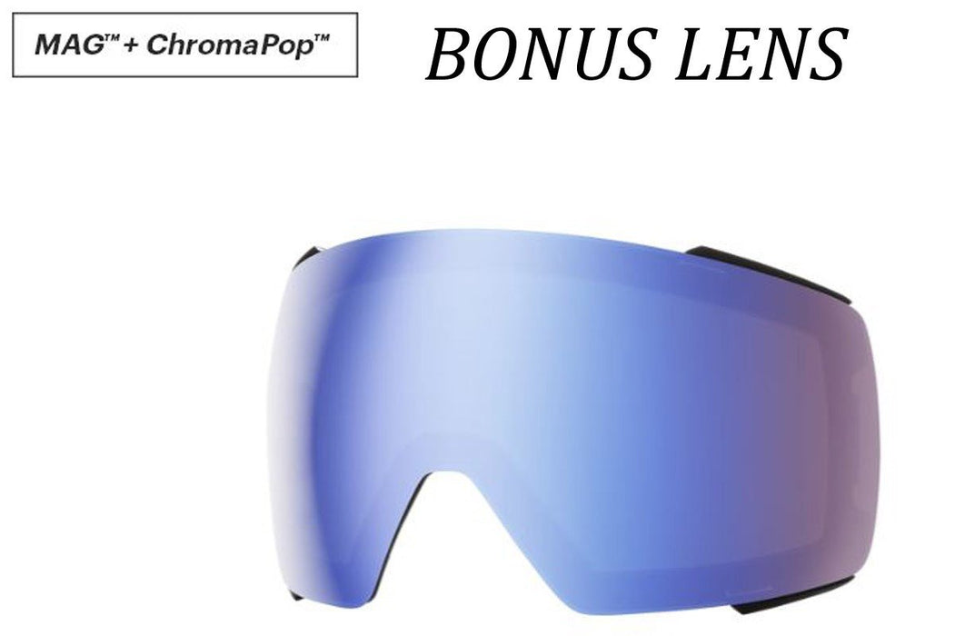 Smith I/O Mag Snow Goggles Black Chromapop Everyday Green Mirror Lens +Bonus New
