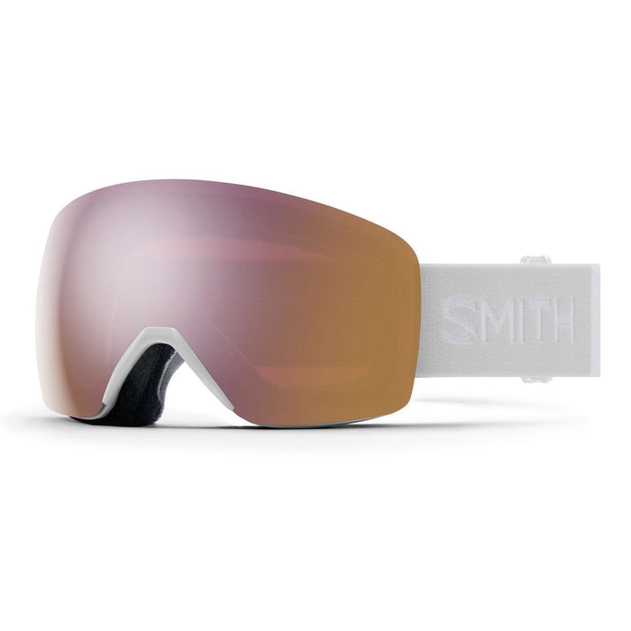 Smith Skyline Ski / Snow Goggles White Vapor, Everyday Rose Gold Mirror Lens New