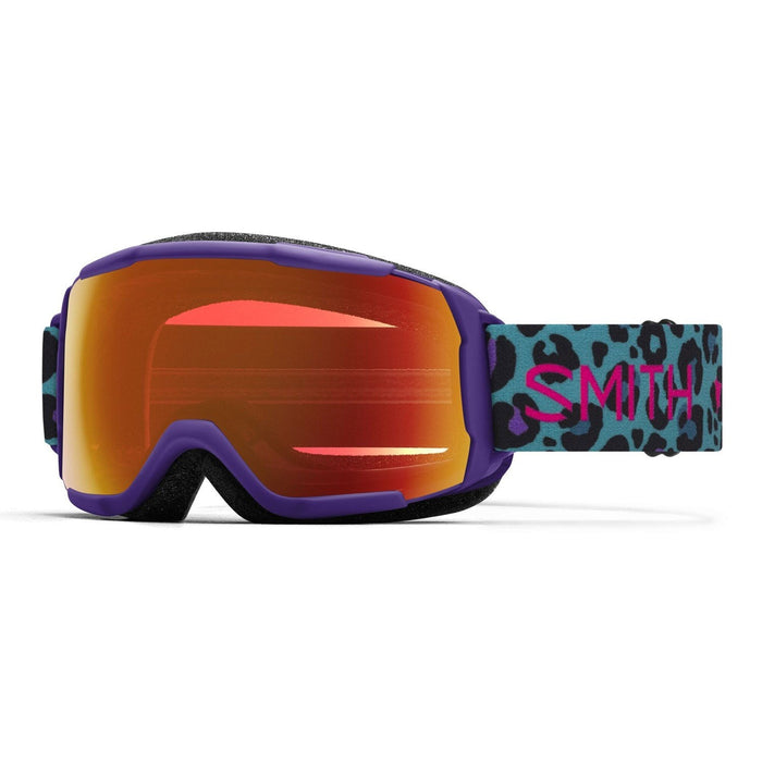 Smith Grom Youth Snow Goggles Purple Haze Neon Cheetah, Everyday Red Mirror Lens