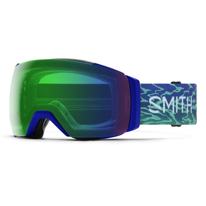 Smith I/O Mag XL Snow Goggles Lapis Brain Waves, Everyday Green Mirror + Bonus
