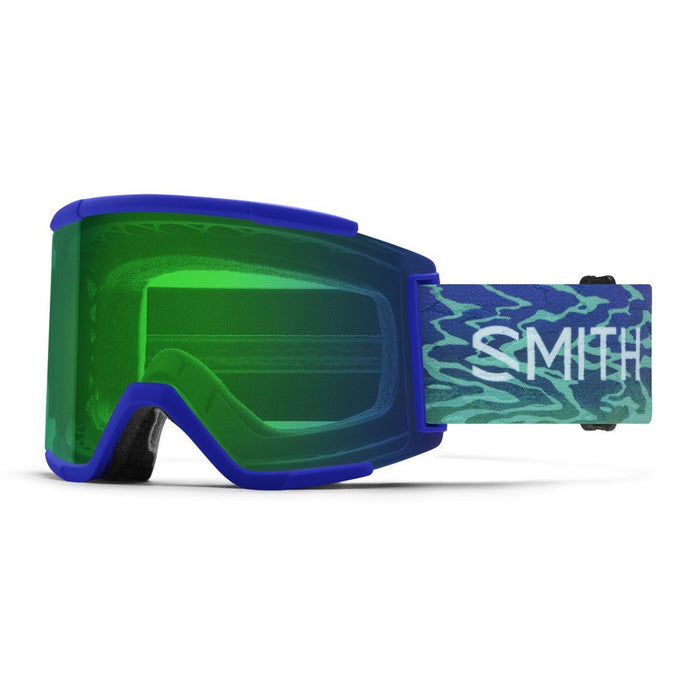 Smith Squad XL Snow Goggles Lapis Brain Waves, Everyday Green Mirror Lens+ Bonus