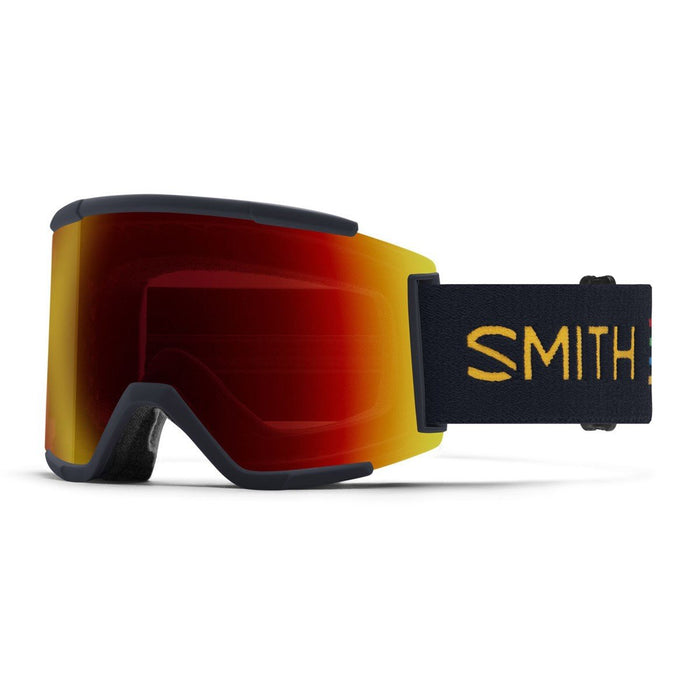 Smith Squad XL Snow Goggles Midnight Slash, Chromapop Sun Red Mirror Lens +Bonus