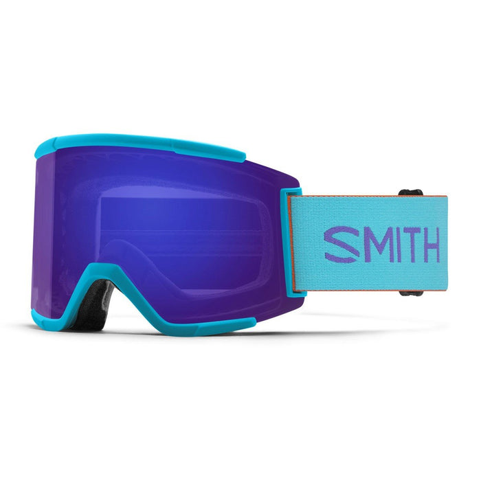 Smith Squad XL Snow Goggles Olympic Blue, Everyday Violet Mirror Lens +Bonus New