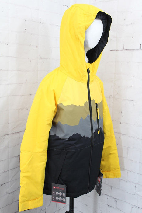 686 Jinx Insulated Snowboard Jacket, Boy's Youth Small, Sub Yellow Ridgeline