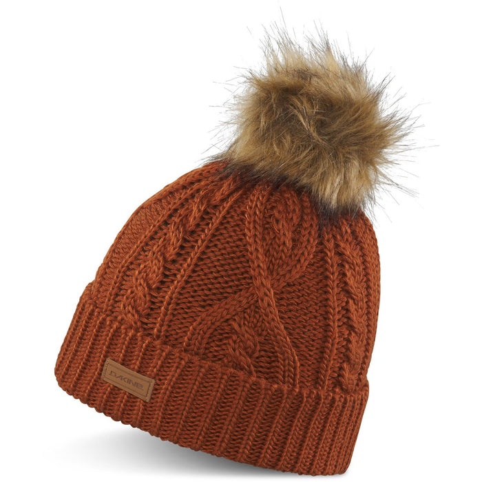 Dakine Kelsey Merino Wool Blend Cable Knit Pom Beanie, Gingerbread New