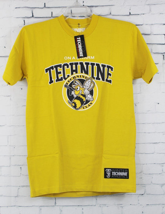 Technine Mens Killa B Short Sleeve T-Shirt Large Yellow New