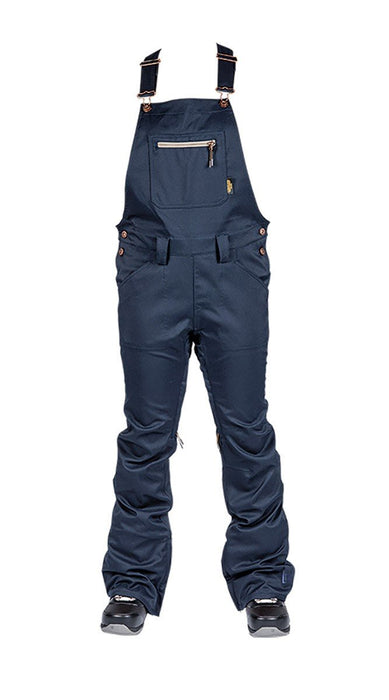 L1 Loretta Overall Bib 20K Shell Snowboard Pants, Women's Medium Slim, Ink Blue