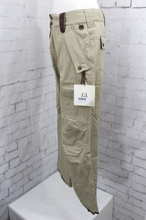 L1TA So Fine Snowboard Shell Pants Women's Medium Stone/Khaki Herringbone New