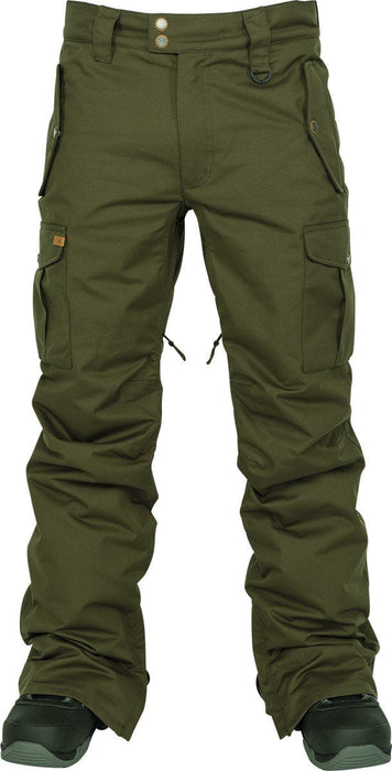 L1 Premium Regular Fit Cargo Snowboard Pants Mens Large Military Green