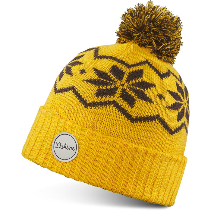 Dakine Lydia Pom Beanie Jacquard Knit Lined, Mole / Day Lily New