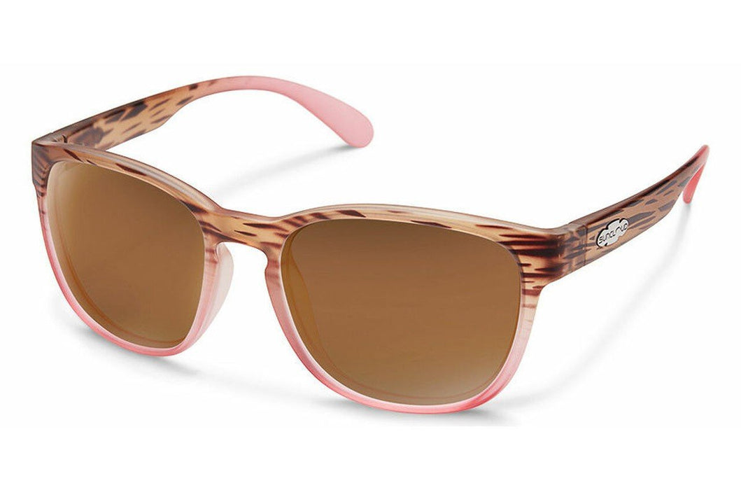 SunCloud Loveseat Sunglasses Matte Tortoise Pink Fade, Polarized Brown Lens New