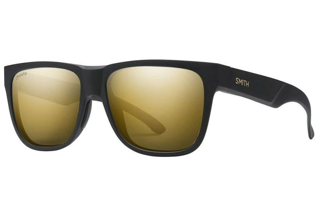 Smith Lowdown 2 Sunglasses Matte Black Gold, Polarized Black Gold Lens New