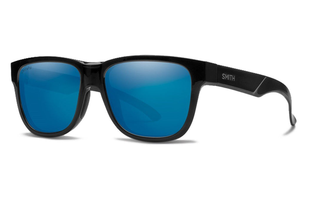Smith Lowdown Slim 2 Sunglasses Black Frame, Polarized Blue Mirror Lens New