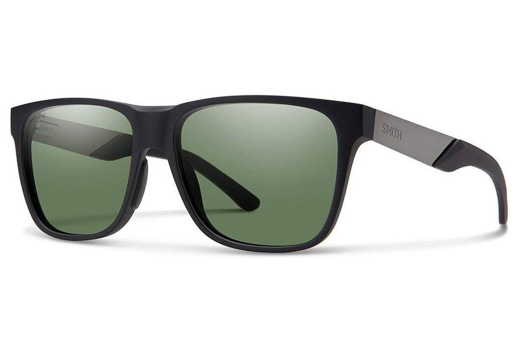 Smith Lowdown Steel Sunglasses Matte Black Ruthenium, Polarized Gray Green Lens