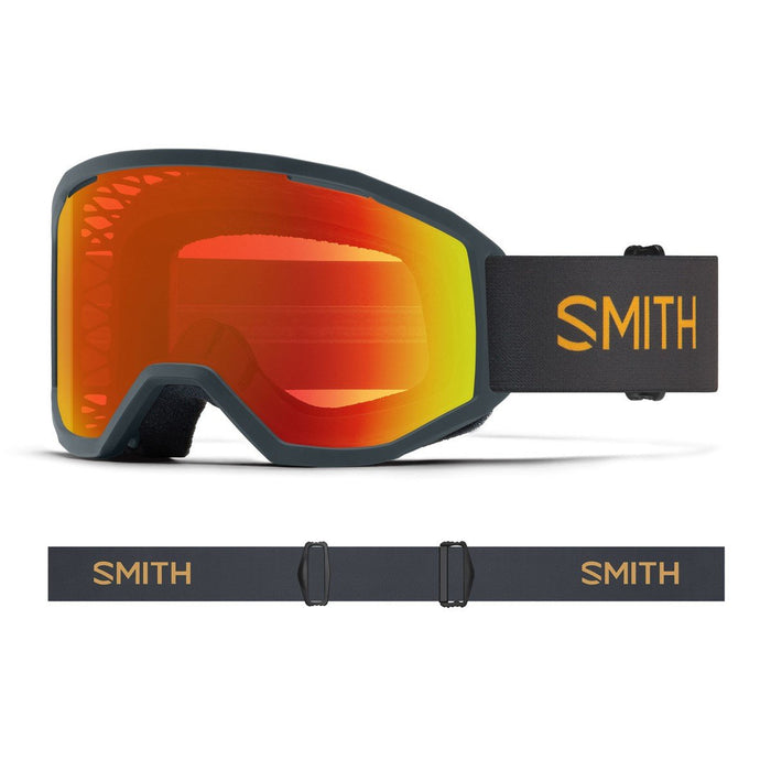 Smith Loam MTB / Bike Goggles Slate Grey Frame Red Mirror + Bonus Lens New