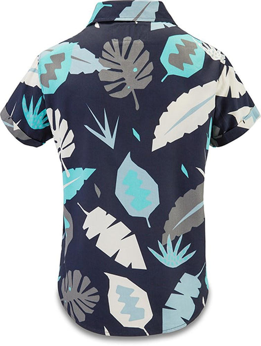 Dakine Womens Mohala Short Sleeve Woven Button Up Shirt Medium Abstract Palm New