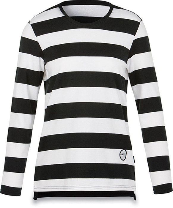 Dakine Women's Marion Striped Jersey Long Sleeve Shirt Medium Black / White New