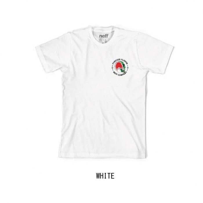 Neff Melon Cotton Crew Neck Short Sleeve Tee T-Shirt, Men's Large, White New