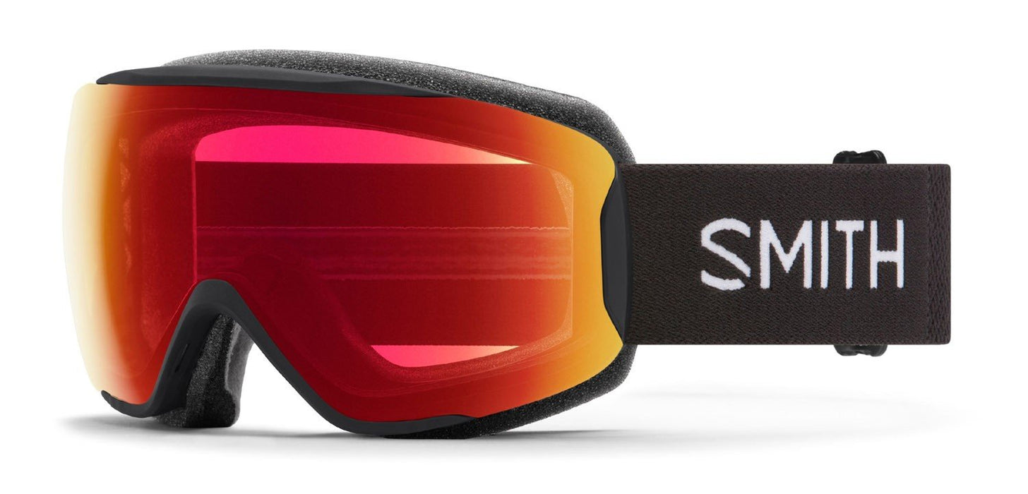 Smith Moment Snow Goggles Black Frame, Photochromic Red Mirror Lens New