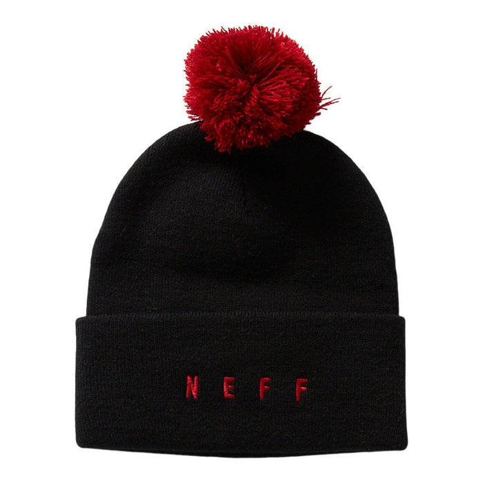 NEFF Lawrence Endless Pom Acrylic Beanie One Size Fits Most Black New