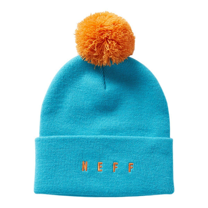 NEFF Lawrence Endless Pom Acrylic Beanie One Size Fits Most Teal New