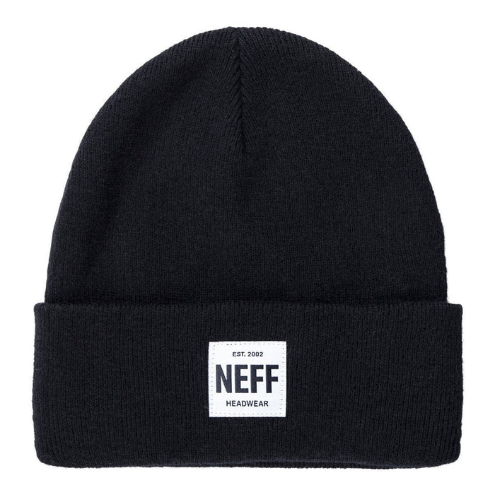 NEFF Lawrence Acrylic Beanie One Size Fits Most Solid Black New