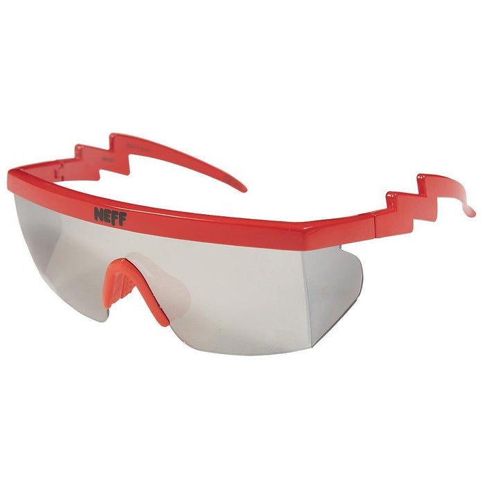 Neff Brodie Single Lens Wraparound Shades Sunglasses, Gloss Red New