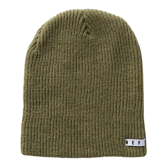 Neff Daily Beanie, Acrylic Rib Knit, One Size Fits Most, Olive Green New