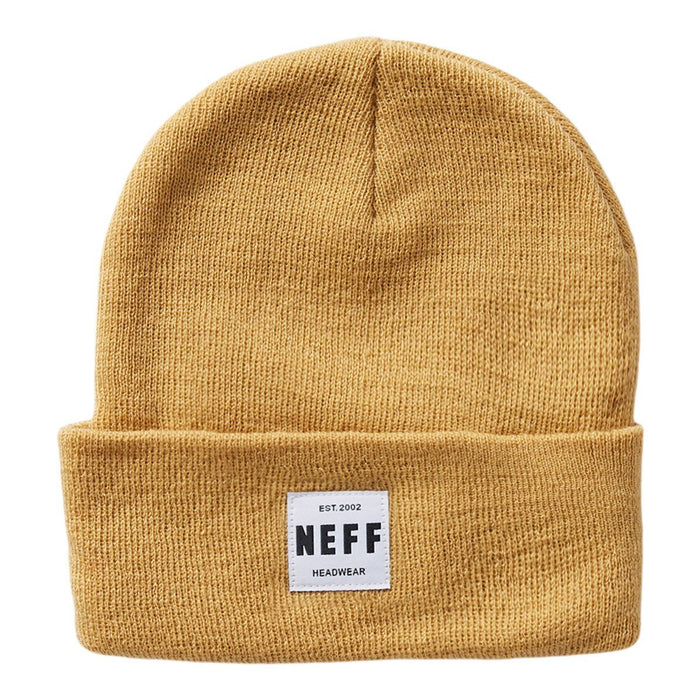 NEFF Lawrence Acrylic Beanie One Size Fits Most Solid Light Brown New