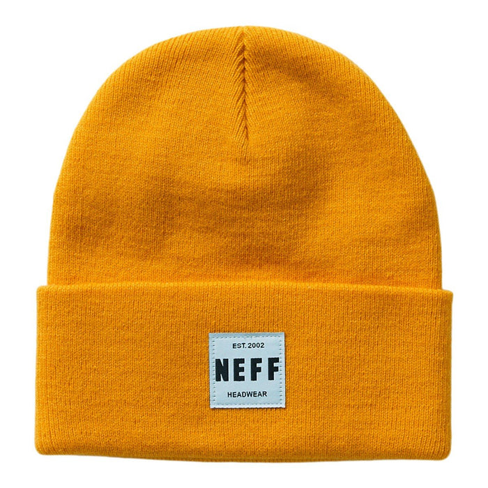 NEFF Lawrence Acrylic Beanie One Size Fits Most Solid Gold New