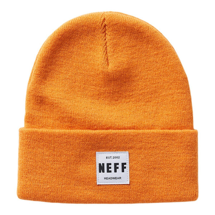 NEFF Lawrence Acrylic Beanie One Size Fits Most Solid Orange New