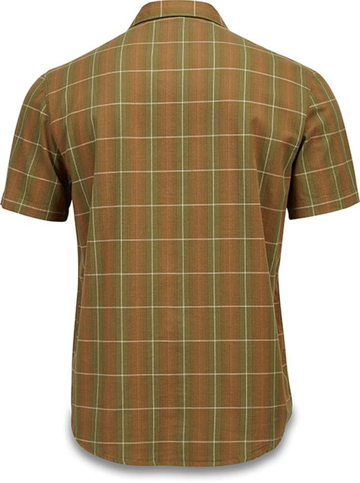 Dakine Nolan Short Sleeve Woven Button Down Shirt, Men's Large, Dark Olive Plaid