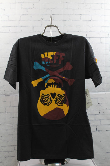 Neff F2D Crew Neck Short Sleeve T-shirt, Men's Large, Black New