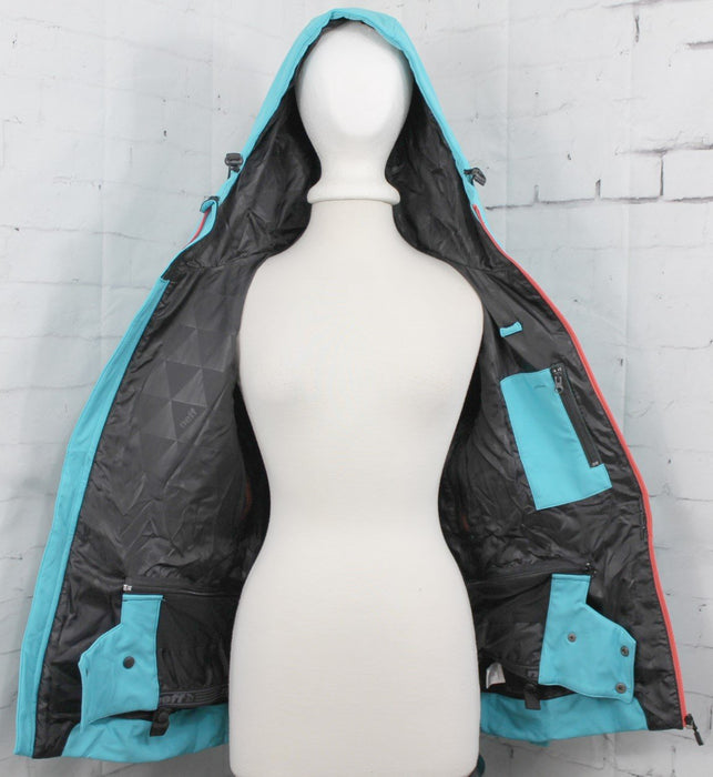 Neff Trina Softshell Snow Jacket, Women's Medium, Aqua Blue