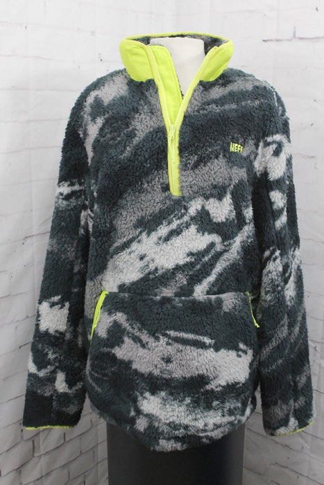 Neff Rink 1/4-Zip Polar Fleece Jacket, Men's Large, Charcoal