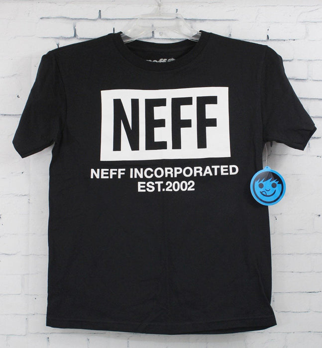 Neff New World Short Sleeve T-Shirt Boys Youth Medium Black