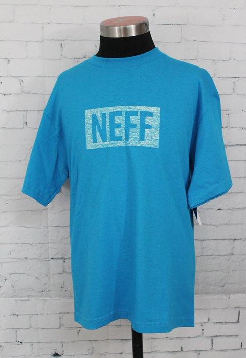 Neff New World Short Sleeve Tee Shirt T-Shirt Boys Youth Medium Turquoise