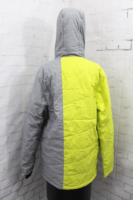 Nitro Conducer Insulated Snowboard Jacket, Mens Large, Heather/Yellow Stripe New