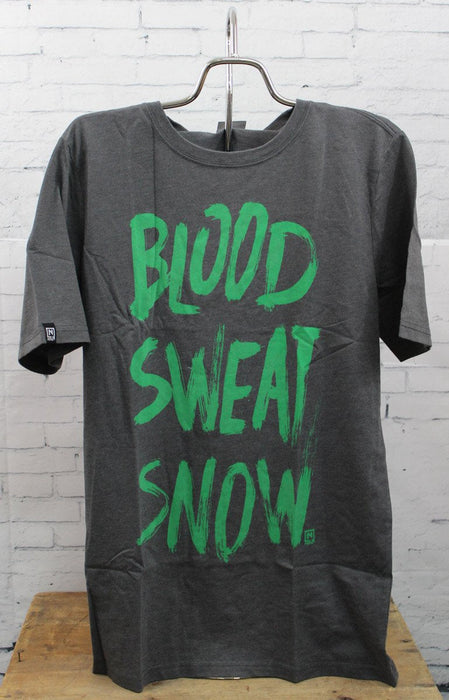 Nitro BSS Blood Sweat Snow Short Sleeve T-Shirt Men's Large Charcoal Heather