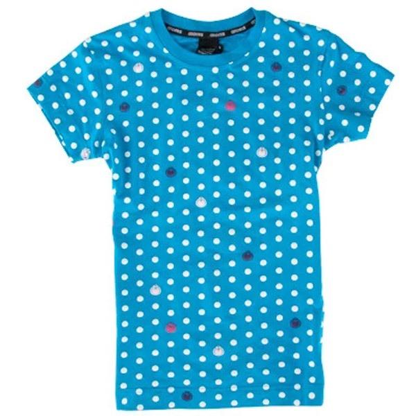 Nomis Stray Short Sleeve T-Shirt, Women's Small, Blue with Polka Dots