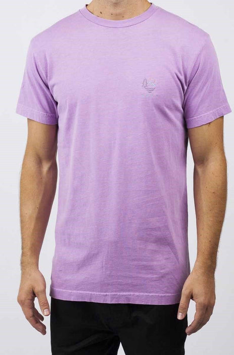 Neff Out There Pigment Cotton Short Sleeve Tee Shirt, Men's Medium, Violet New