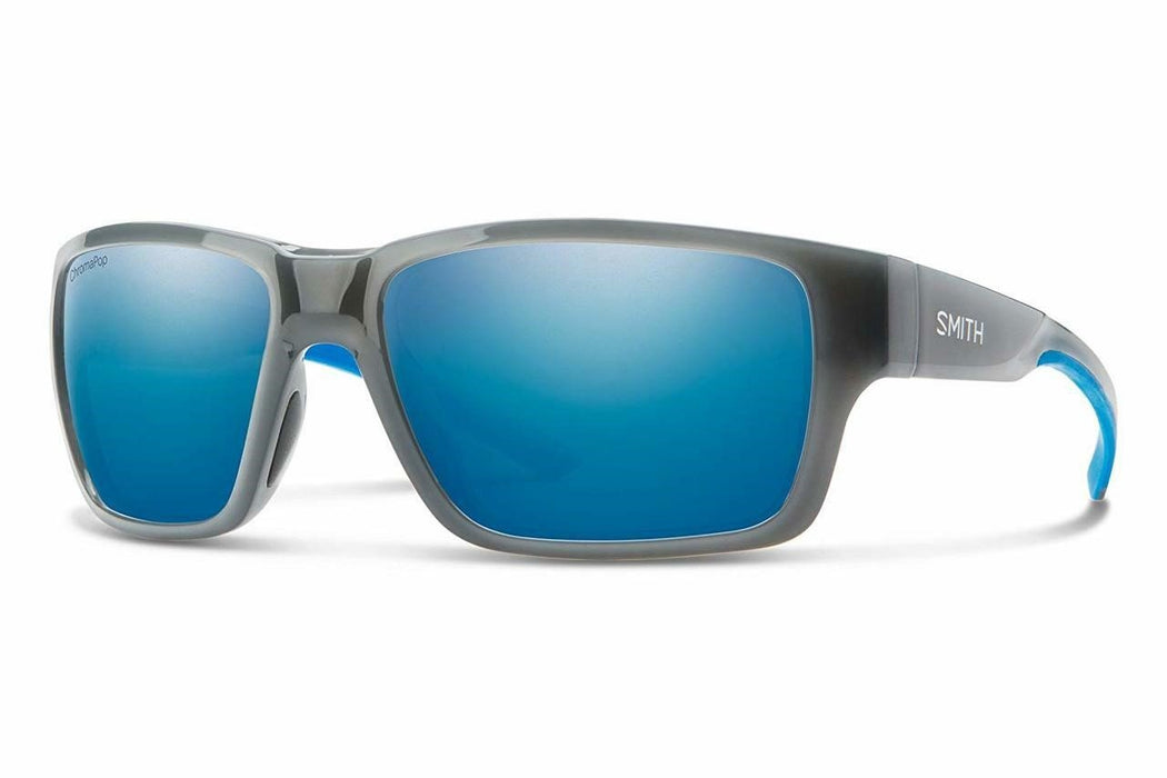 Smith Outback Sunglasses Cloud Grey Fade Frame, Polarized Blue Mirror Lens New