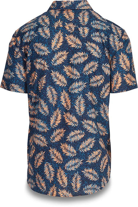 Dakine Men's Plate Lunch Short Sleeve Woven Button Down Shirt Large Palms Print