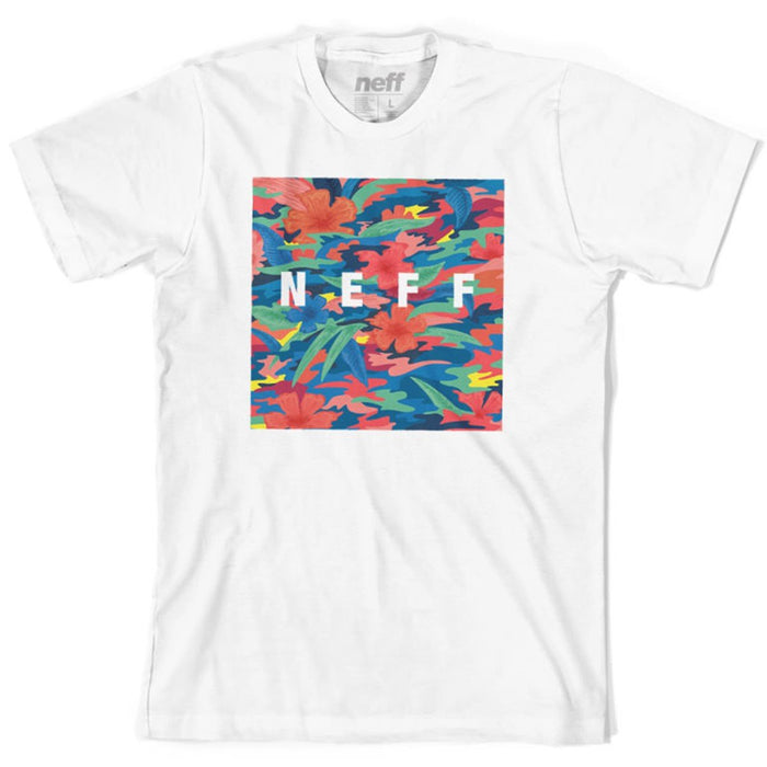 Neff Paradise Box Cotton Crew Neck Short Sleeve T-Shirt, Men's Large, White