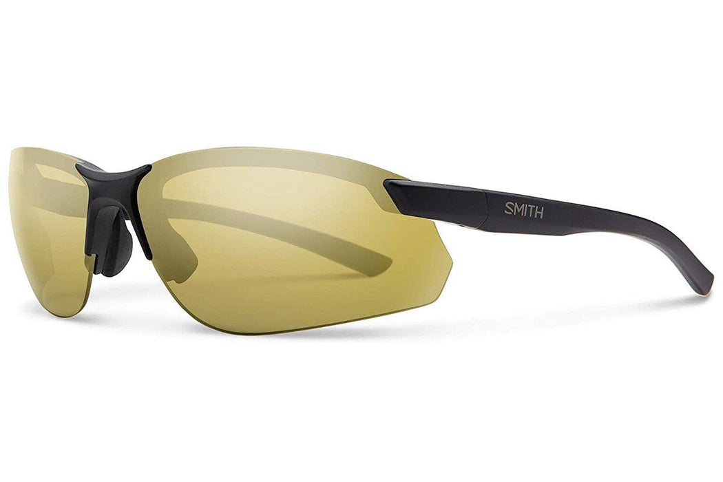 Smith Parallel Max 2 Sunglasses Matte Black Frame, Polarized Gold Mirror Lenses