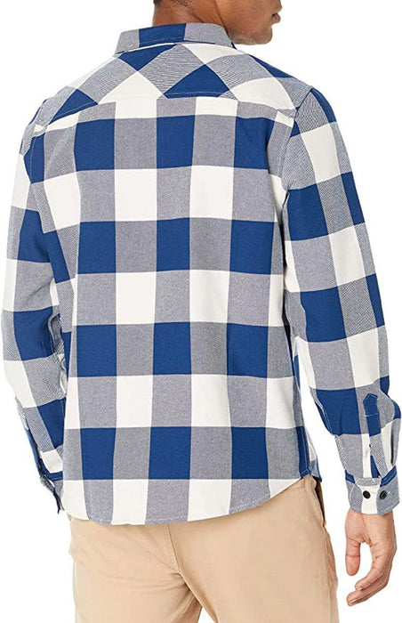 Neff Porter Flannel Plaid Long Sleeve Shirt, Men's Large, Pink / Navy Blue New