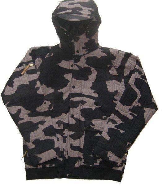 Technine Split T Quilted Snowboard Jacket Men Small Swat Camo New Removable Hood